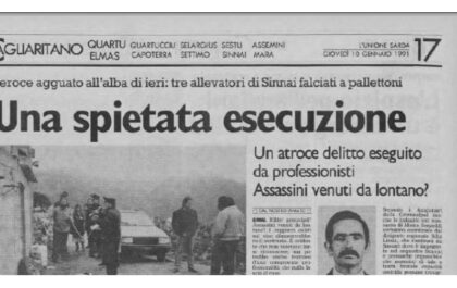 Strage di Sinnai un articolo dellUnione Sarda del 9 gennaio 1991