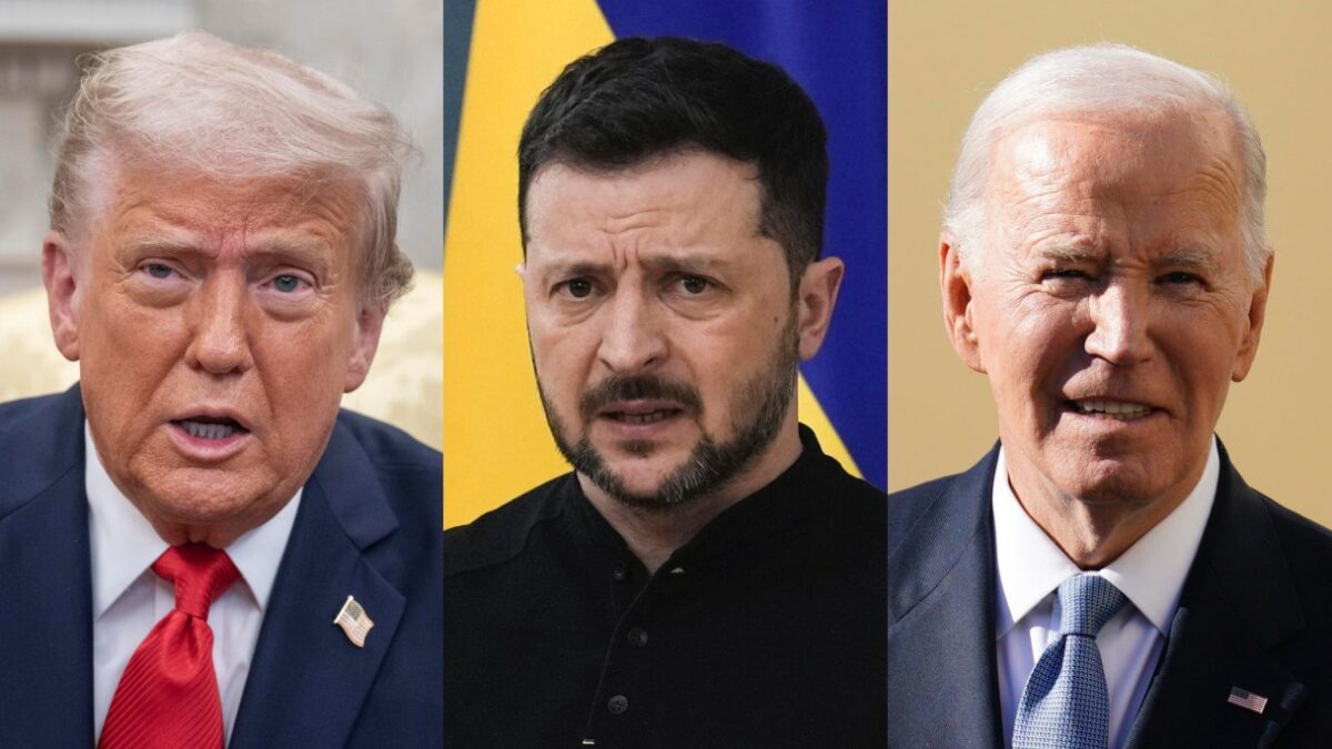 Trump contras de Zelensky e Biden